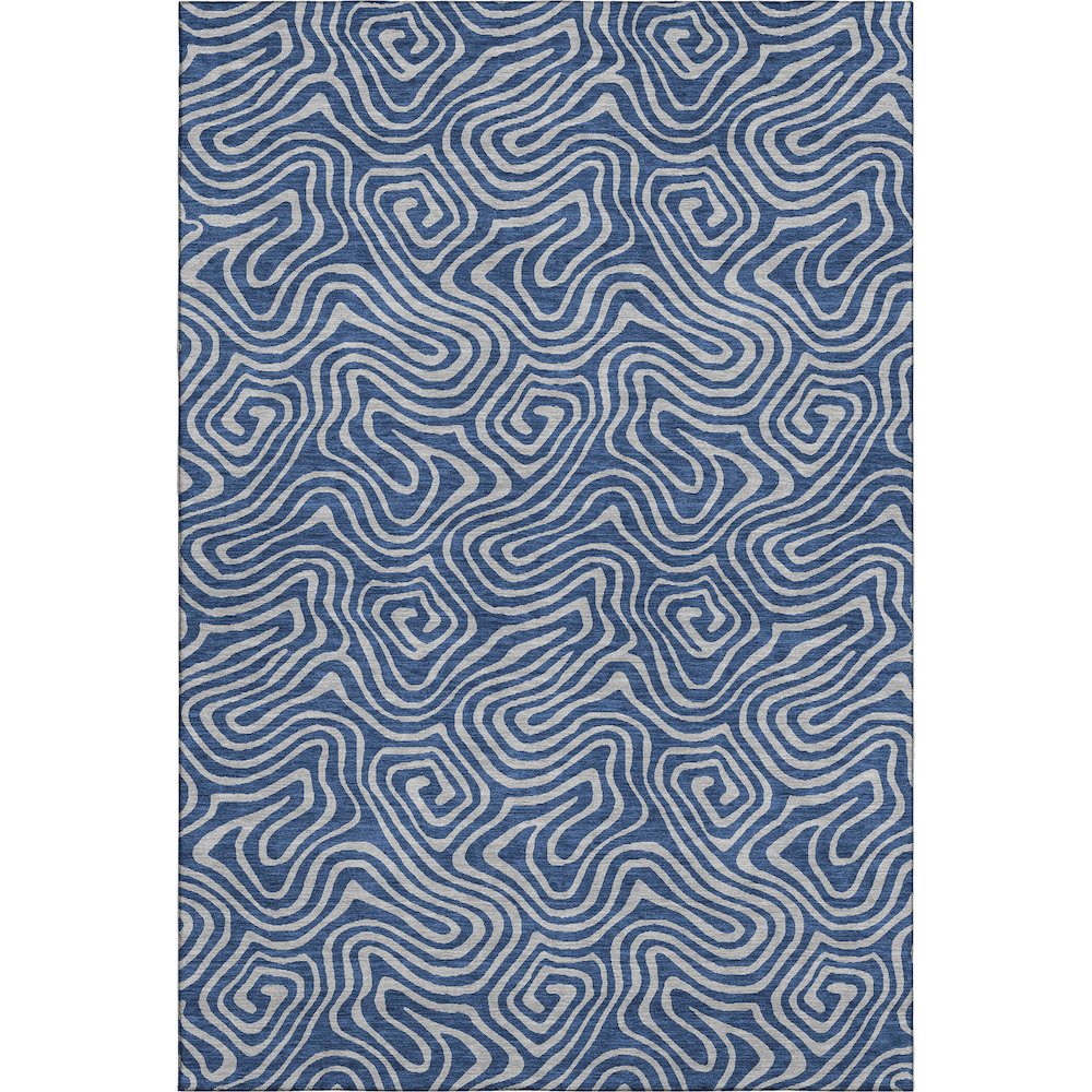 Premium Machine Washable Mayfield AMF1031 Navy 10' x 14' Rug. Picture 1