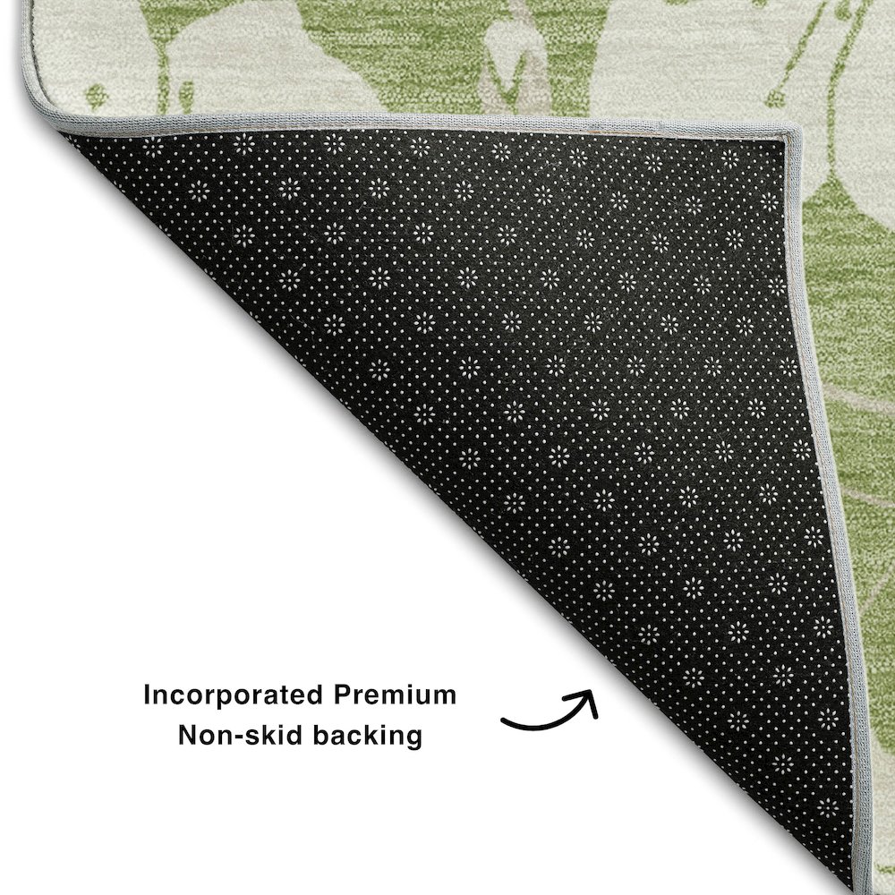 Premium Machine Washable Mayfield AMF1032 Aloe 8' x 8' Round Rug. Picture 2