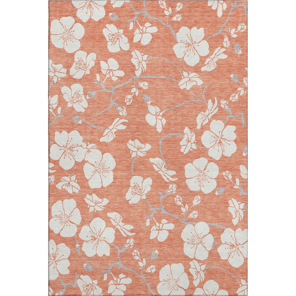 Premium Machine Washable Mayfield AMF1032 Coral 10' x 14' Rug. Picture 1