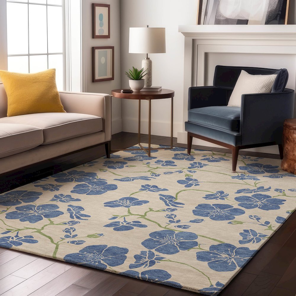 Premium Machine Washable Mayfield AMF1034 Linen 10' x 14' Rug. Picture 5