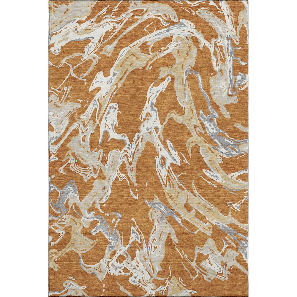 Premium Machine Washable Mayfield AMF1035 Copper 10' x 14' Rug. Picture 1