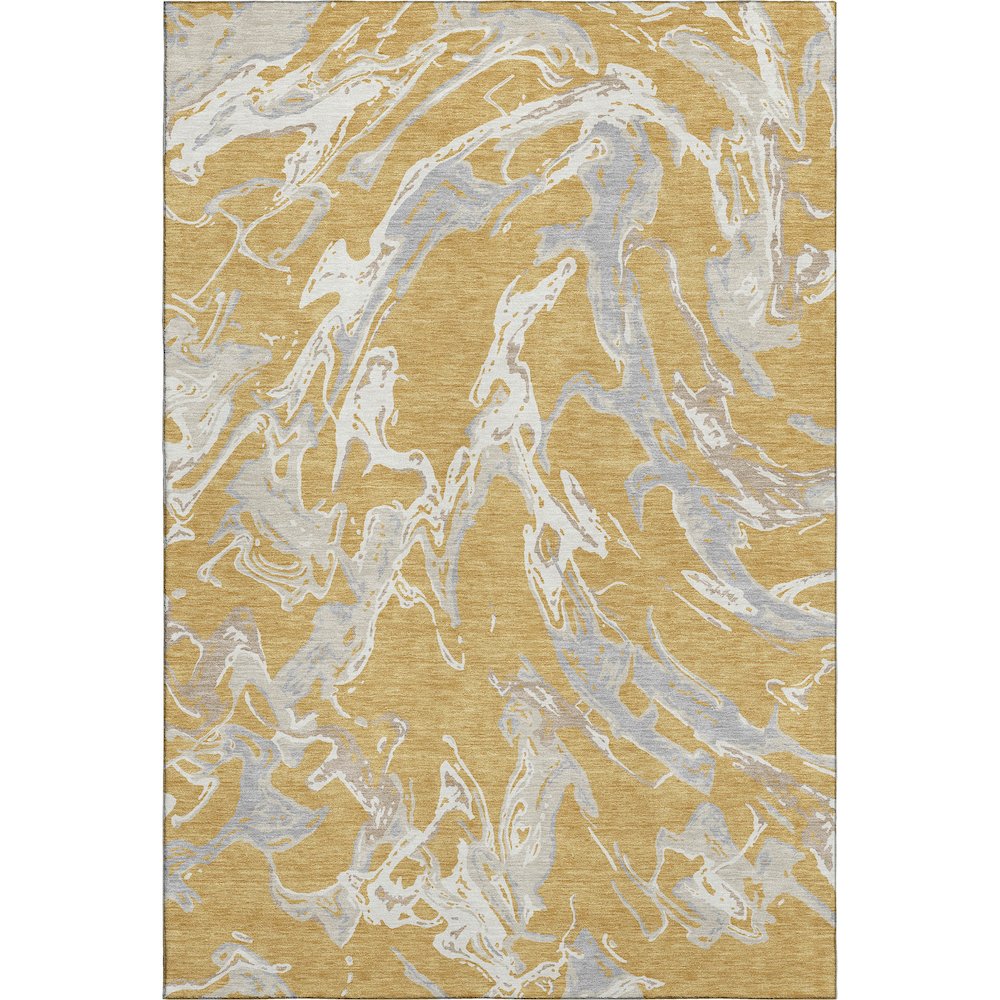 Premium Machine Washable Mayfield AMF1035 Gold 10' x 14' Rug. Picture 1