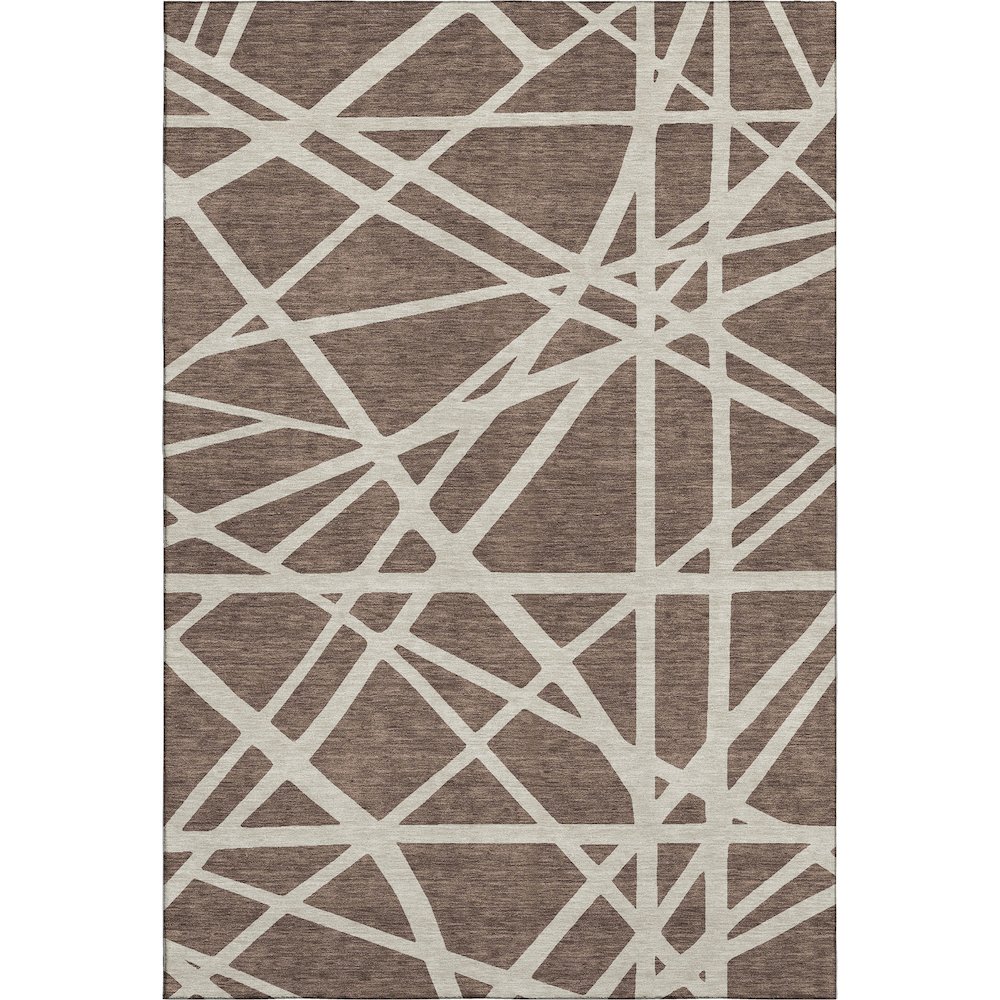 Premium Machine Washable Mayfield AMF1040 Brown 10' x 14' Rug. Picture 1