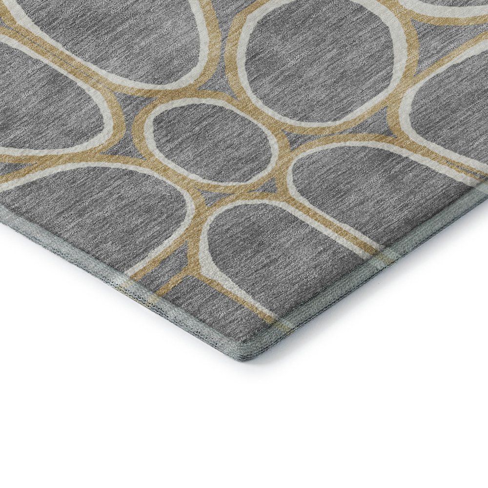 Premium Machine Washable Mayfield AMF1041 Gray 8' x 8' Round Rug. Picture 3