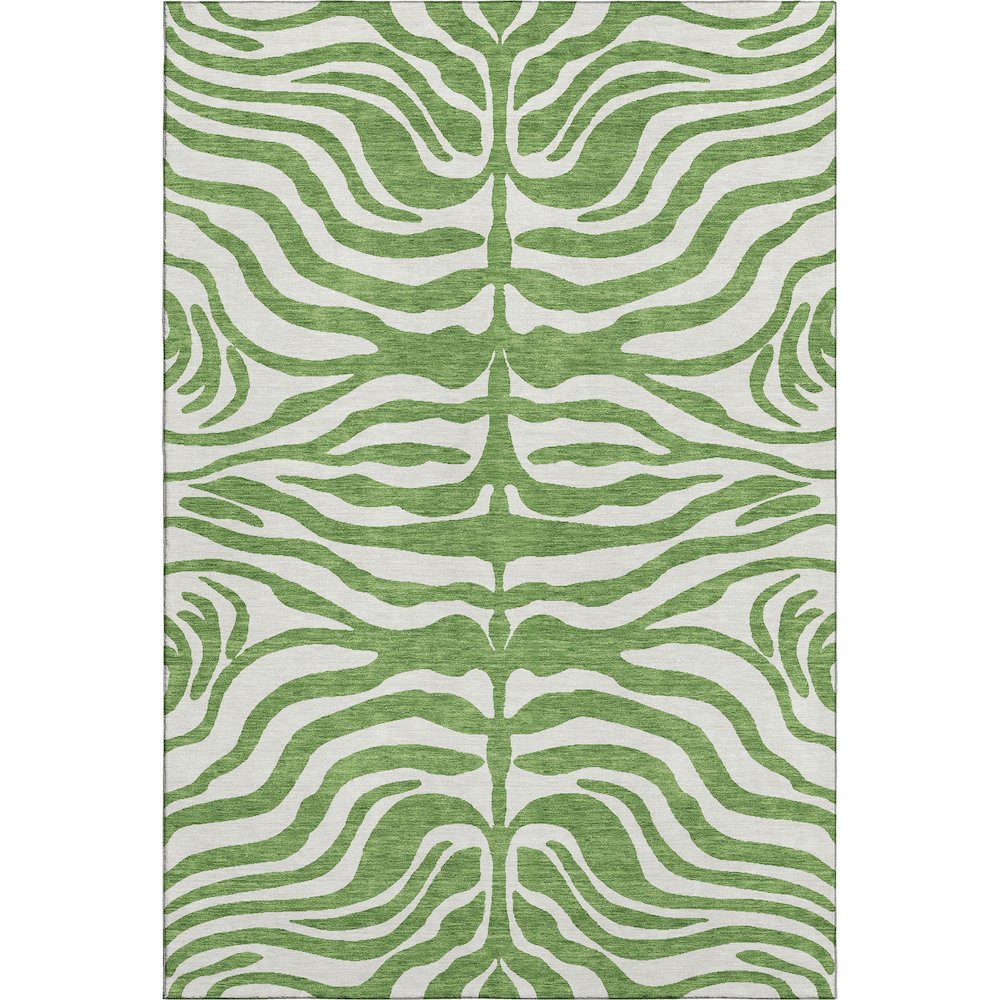 Premium Machine Washable Mayfield AMF1042 Green 10' x 14' Rug. Picture 1