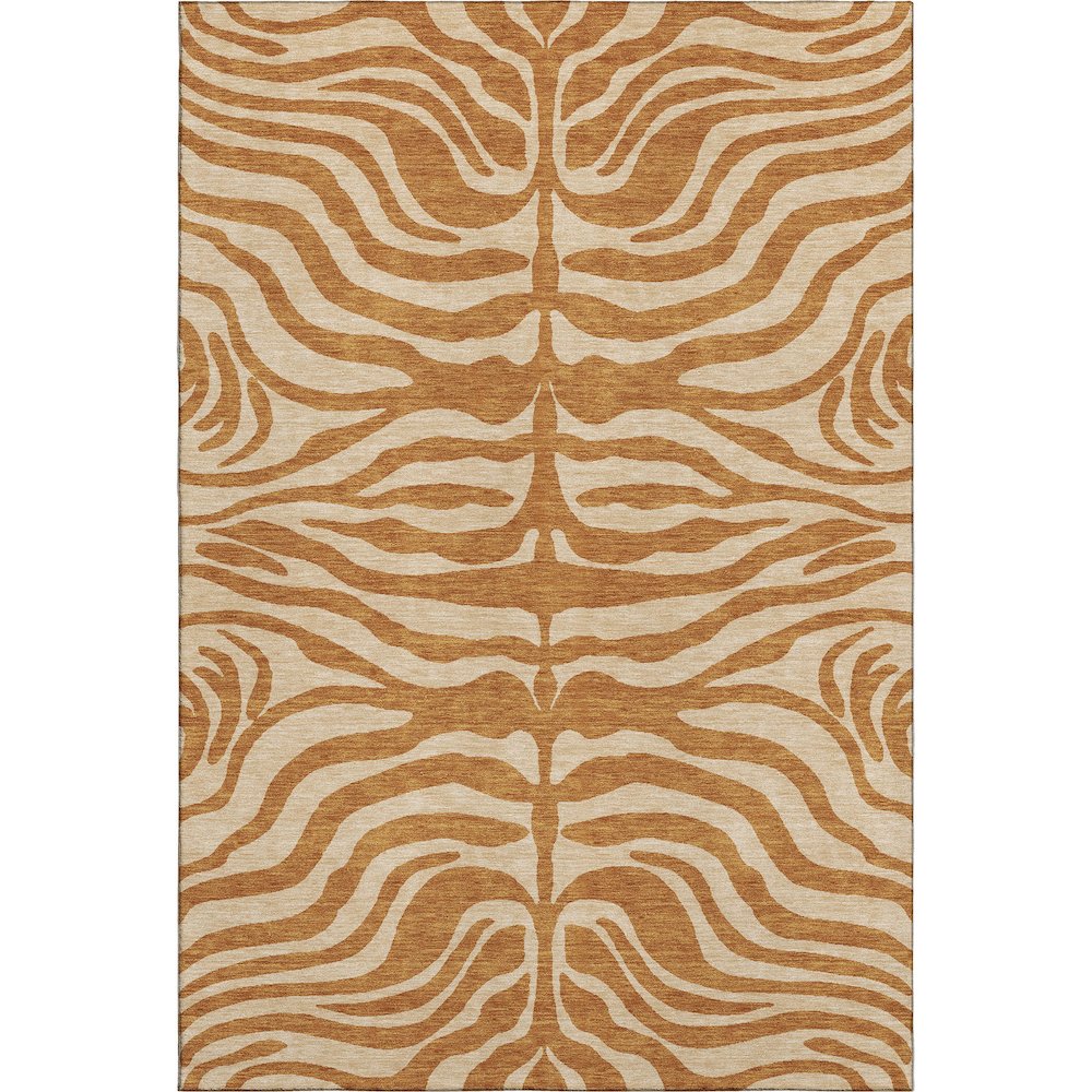Premium Machine Washable Mayfield AMF1042 Paprika 10' x 14' Rug. Picture 1