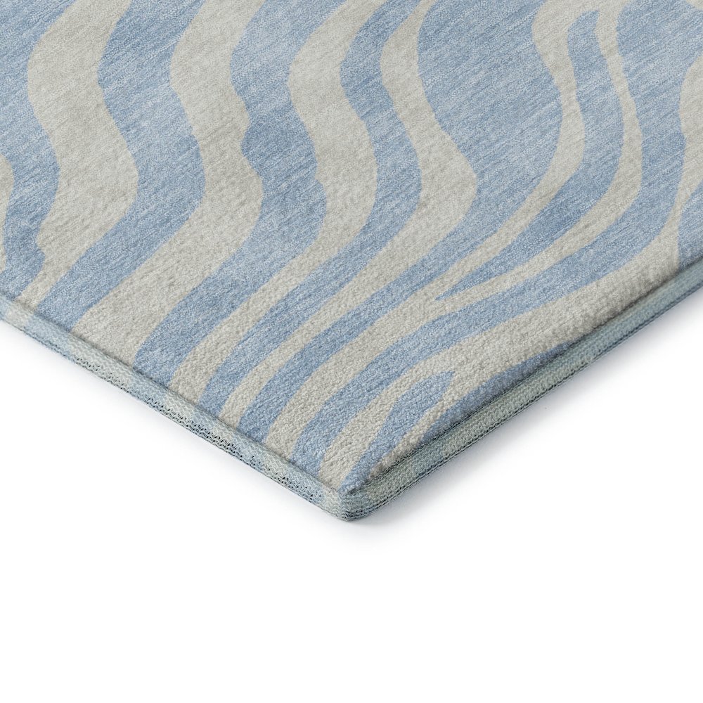 Premium Machine Washable Mayfield AMF1042 Sky 8' x 8' Round Rug. Picture 3