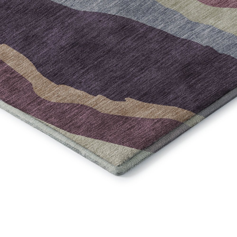 Premium Machine Washable Mayfield AMF1047 Plum 8' x 8' Round Rug. Picture 3