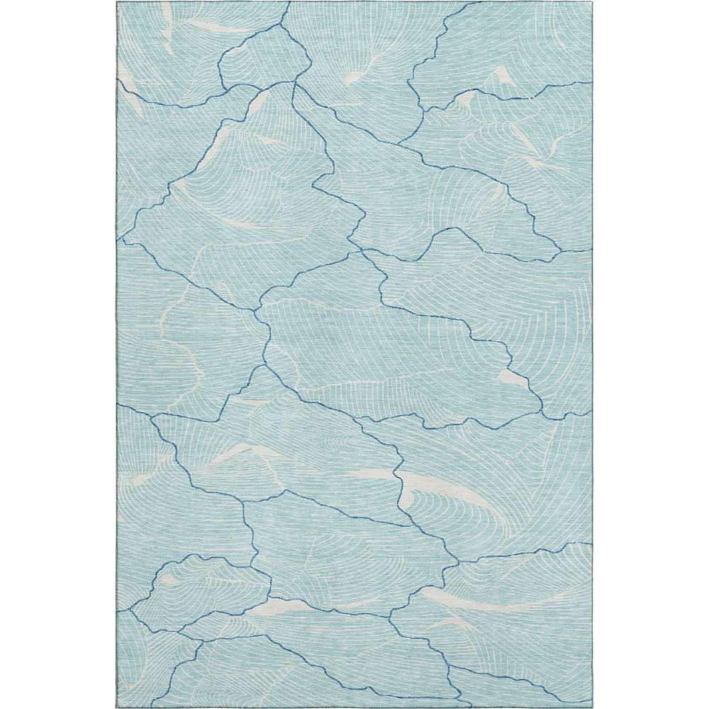 Premium Machine Washable Mayfield AMF1048 Aqua 10' x 14' Rug. Picture 1