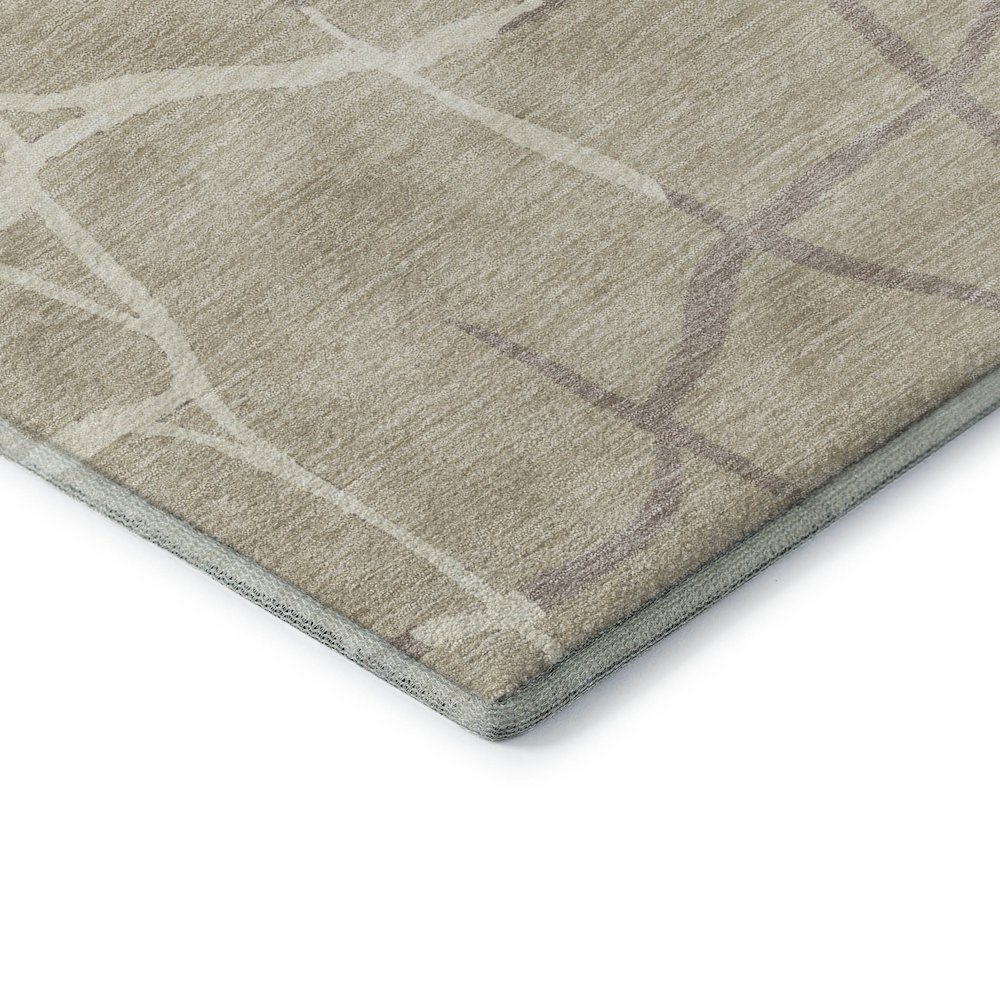 Premium Machine Washable Mayfield AMF1049 Beige 8' x 8' Round Rug. Picture 3