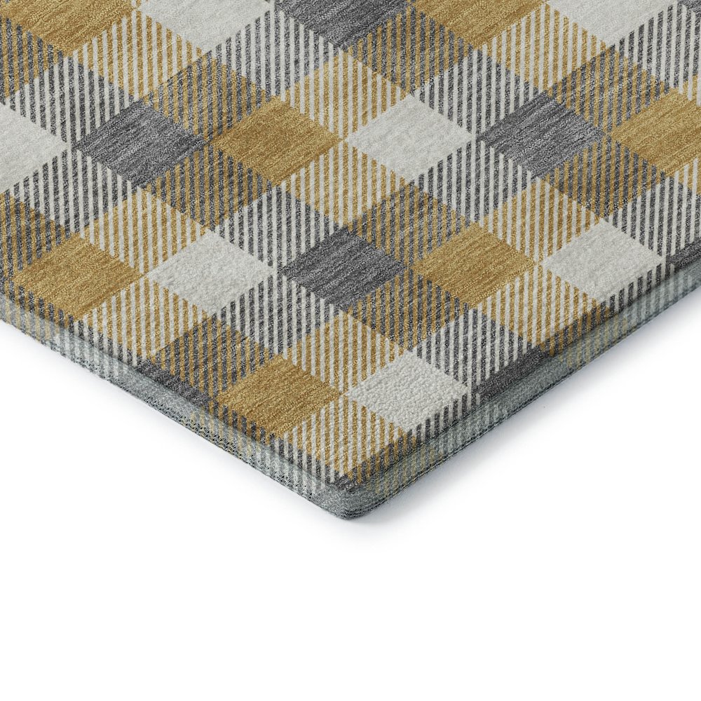 Premium Machine Washable Mayfield AMF1053 Gray 8' x 8' Round Rug. Picture 3