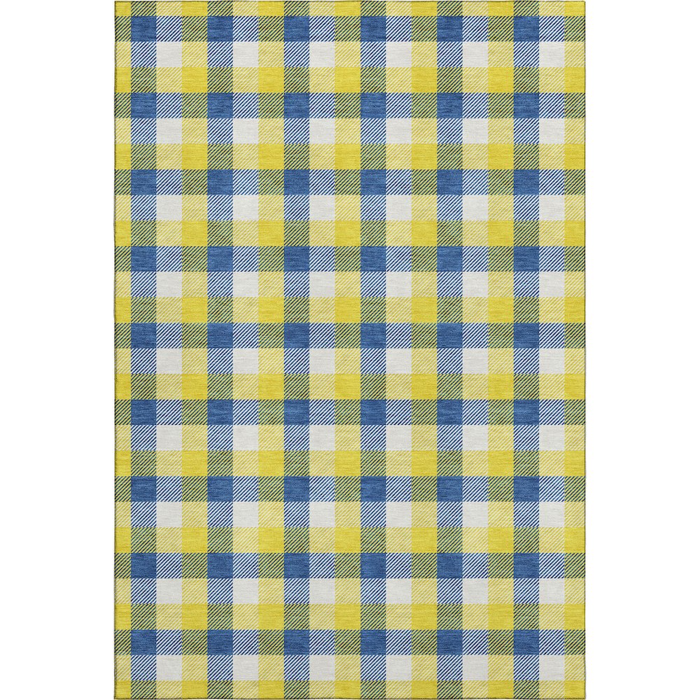Premium Machine Washable Mayfield AMF1053 Yellow 10' x 14' Rug. Picture 1