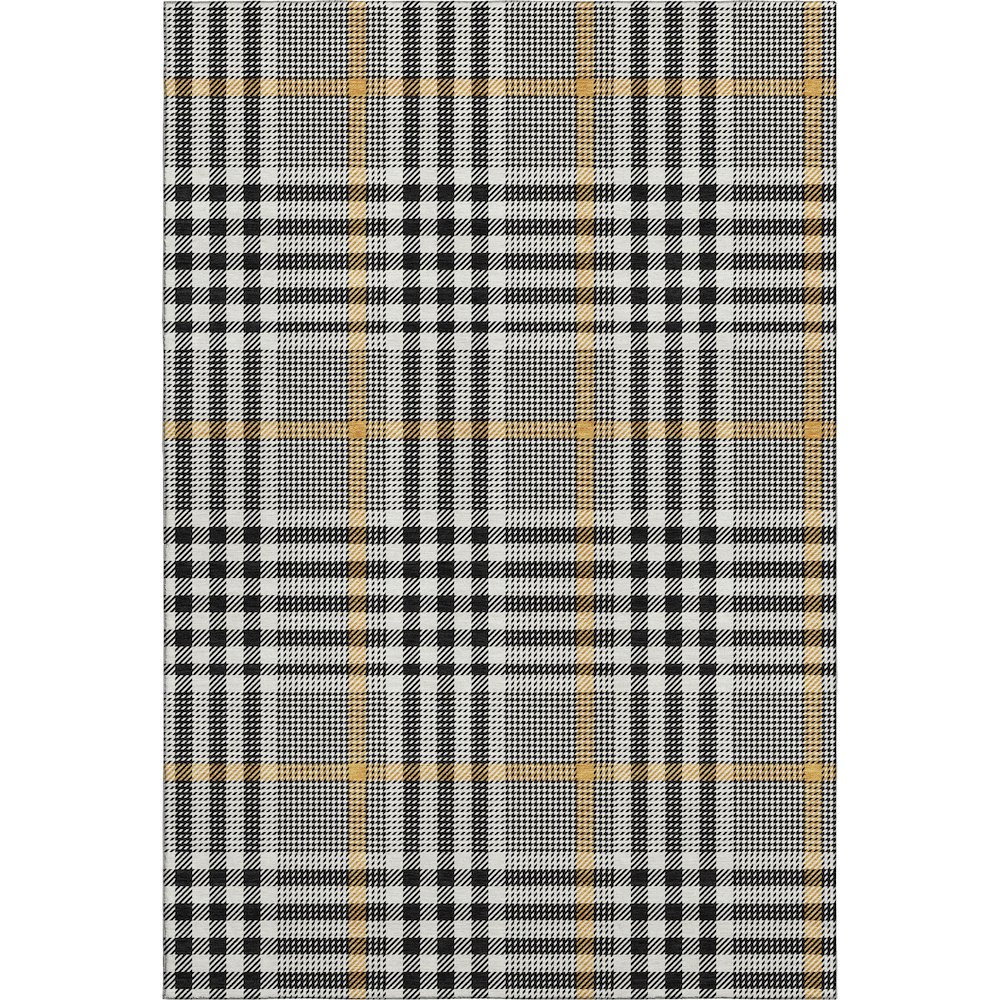 Premium Machine Washable Mayfield AMF1054 Black 10' x 14' Rug. Picture 1