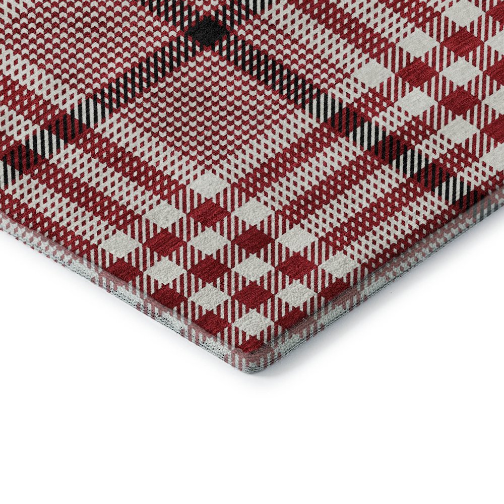 Premium Machine Washable Mayfield AMF1054 Red 8' x 8' Round Rug. Picture 3