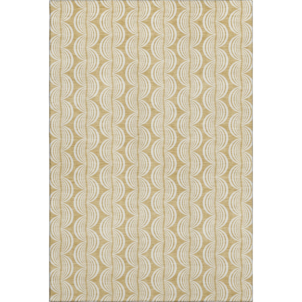 Premium Machine Washable Mayfield AMF1055 Gold 10' x 14' Rug. Picture 1