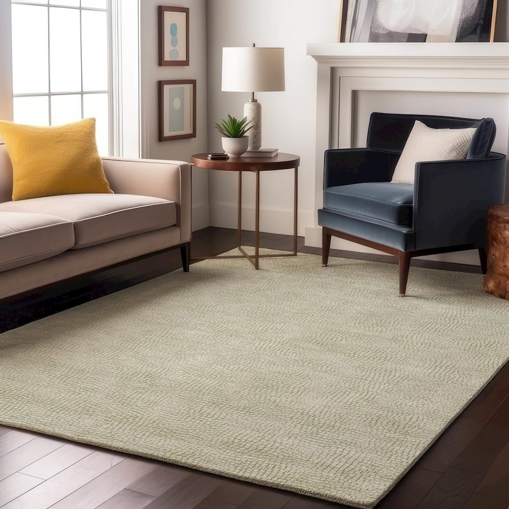 Premium Machine Washable Mayfield AMF1058 Aloe 10' x 14' Rug. Picture 5