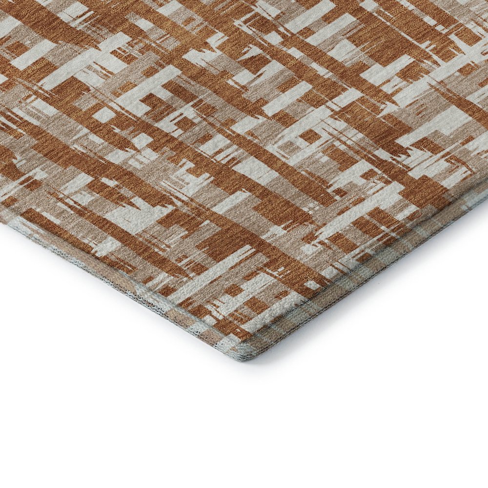 Premium Machine Washable Mayfield AMF1059 Terracotta 8' x 8' Round Rug. Picture 3
