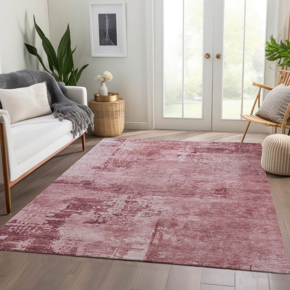 Premium Machine Washable Mayfield AMF1062 Blush 10' x 14' Rug. Picture 6
