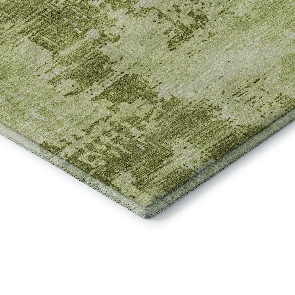 Premium Machine Washable Mayfield AMF1062 Lime 8' x 8' Round Rug. Picture 3