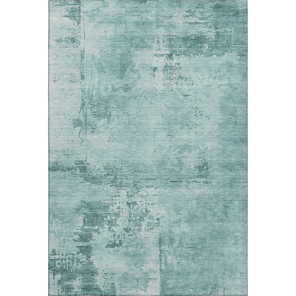 Premium Machine Washable Mayfield AMF1062 Teal 10' x 14' Rug. Picture 1