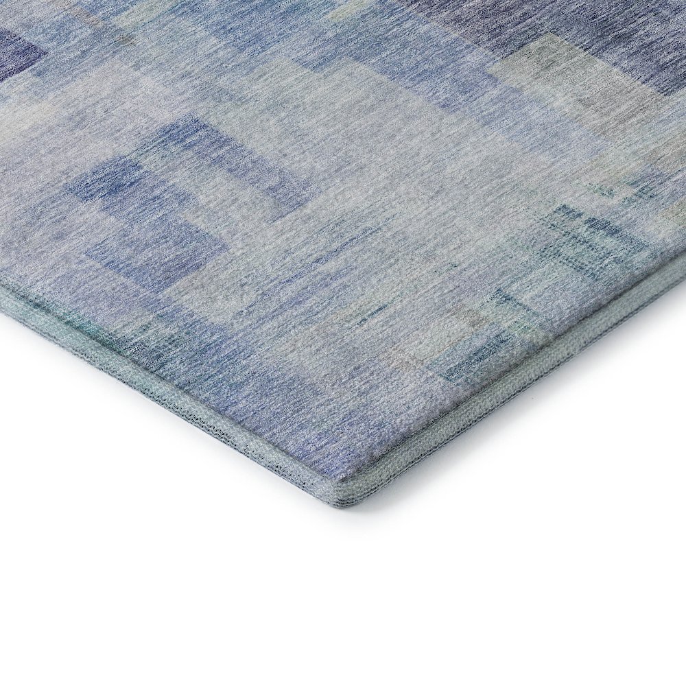 Premium Machine Washable Mayfield AMF1067 Blue 8' x 8' Round Rug. Picture 3