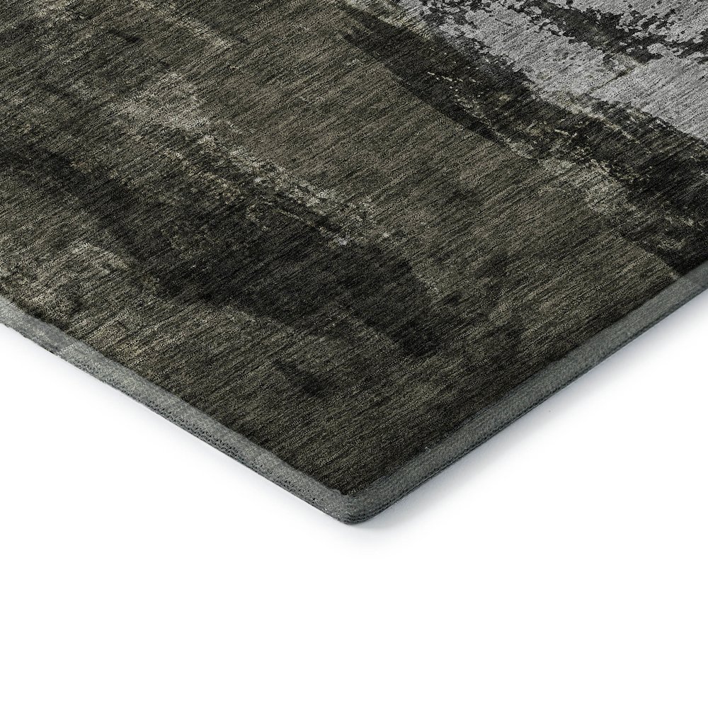 Premium Machine Washable Mayfield AMF1077 Charcoal 8' x 8' Round Rug. Picture 3