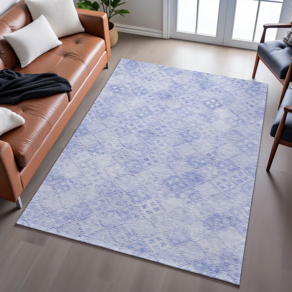 Premium Machine Washable Mayfield AMF1081 Sky 10' x 14' Rug. Picture 6