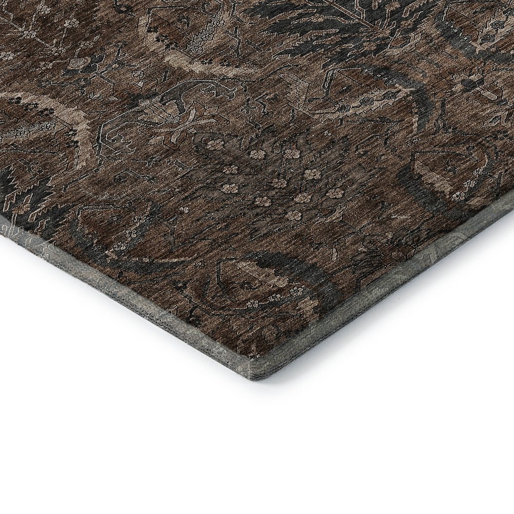 Premium Machine Washable Mayfield AMF1082 Fudge 8' x 8' Round Rug. Picture 3