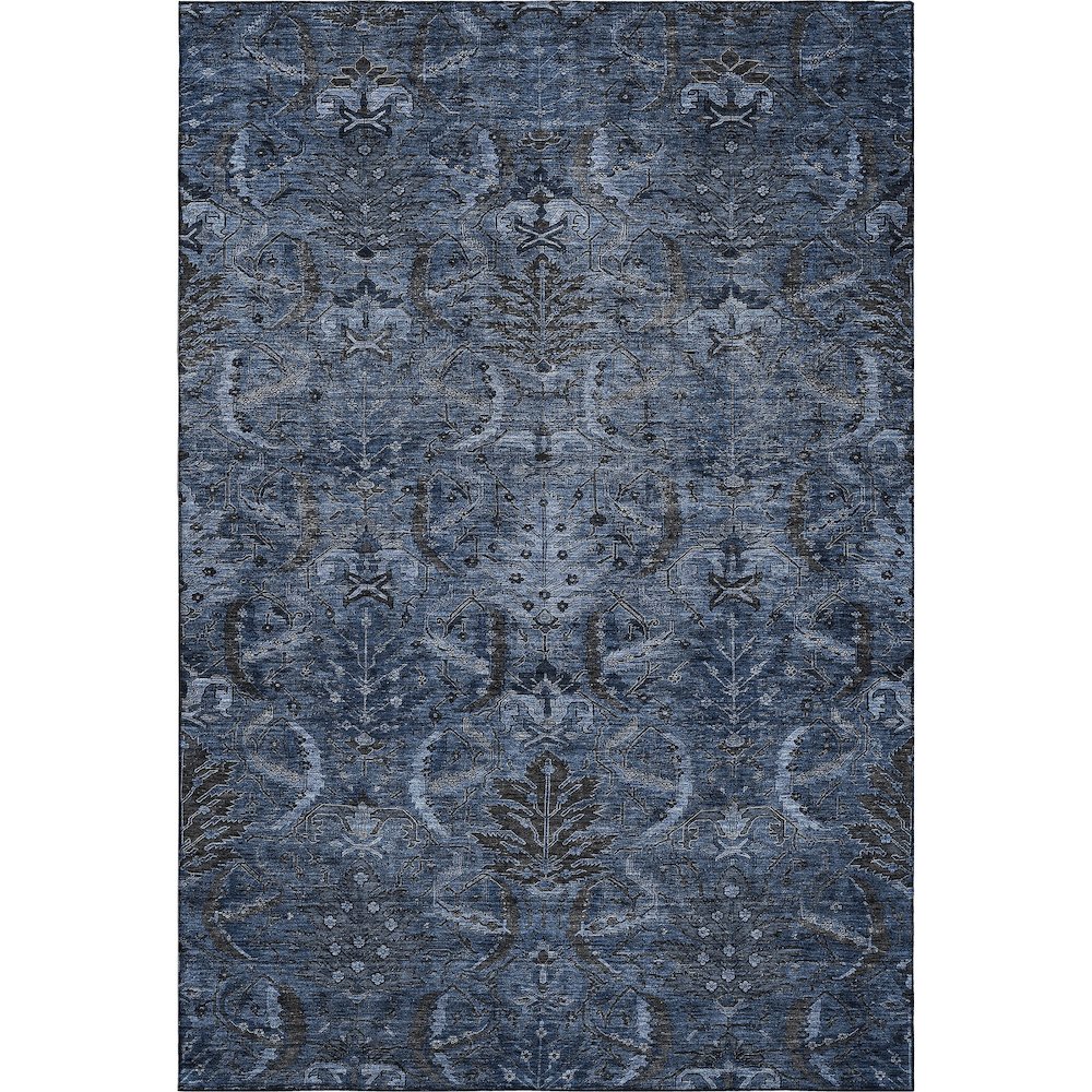 Premium Machine Washable Mayfield AMF1082 Navy 10' x 14' Rug. Picture 1