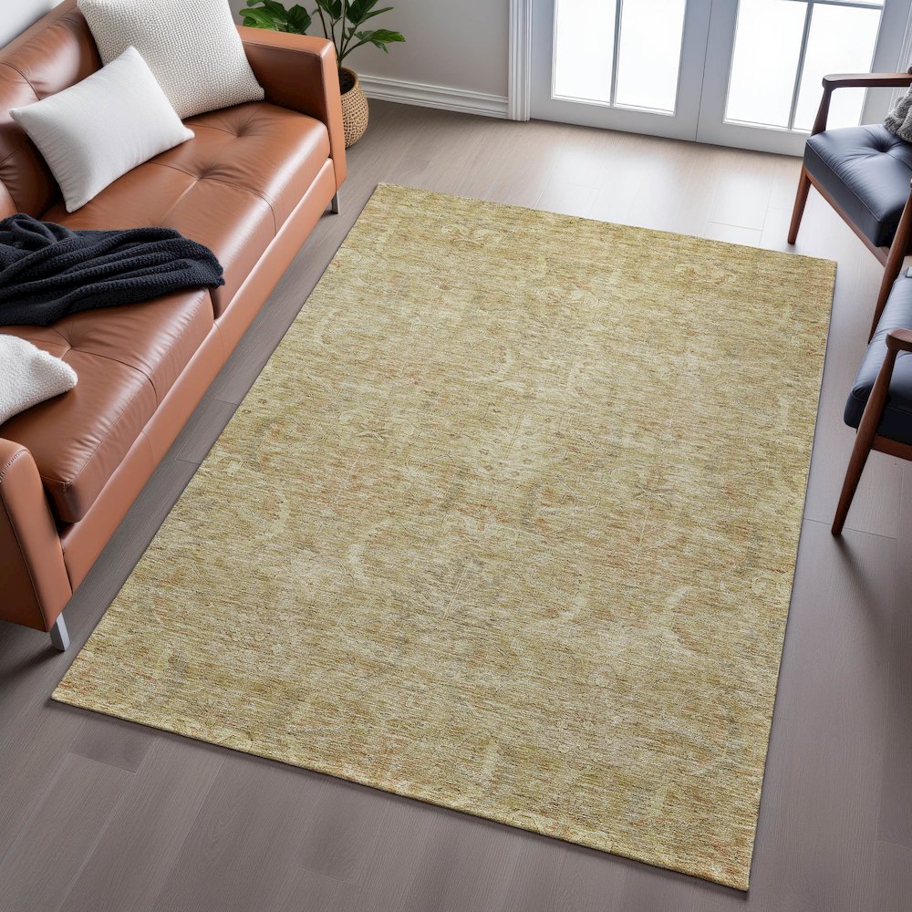 Premium Machine Washable Mayfield AMF1082 Wheat 10' x 14' Rug. Picture 6