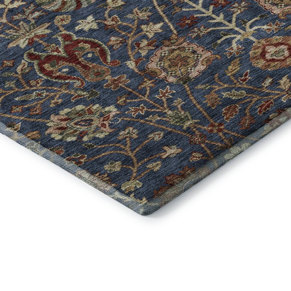 Premium Machine Washable Mayfield AMF1085 Navy 8' x 8' Round Rug. Picture 3