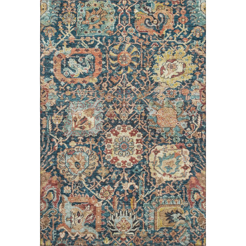 Premium Machine Washable Mayfield AMF1101 Navy 10' x 14' Rug. Picture 1