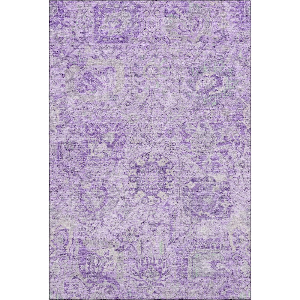 Premium Machine Washable Mayfield AMF1102 Lavender 10' x 14' Rug. Picture 1