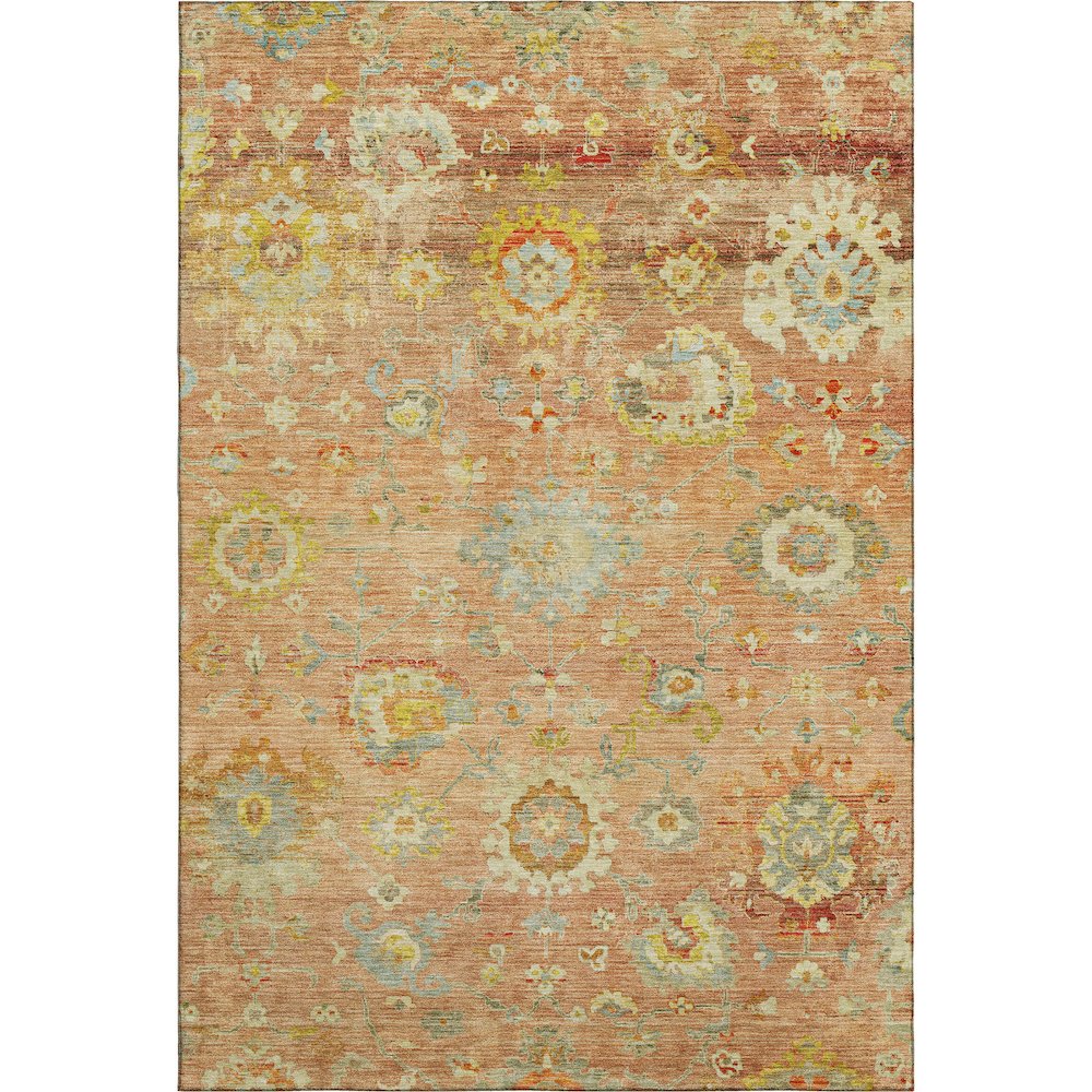 Premium Machine Washable Mayfield AMF1107 Coral 10' x 14' Rug. Picture 1