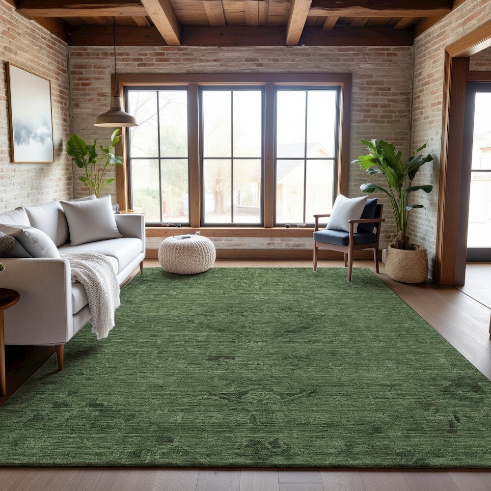 Premium Machine Washable Mayfield AMF1111 Fern 10' x 14' Rug. Picture 5