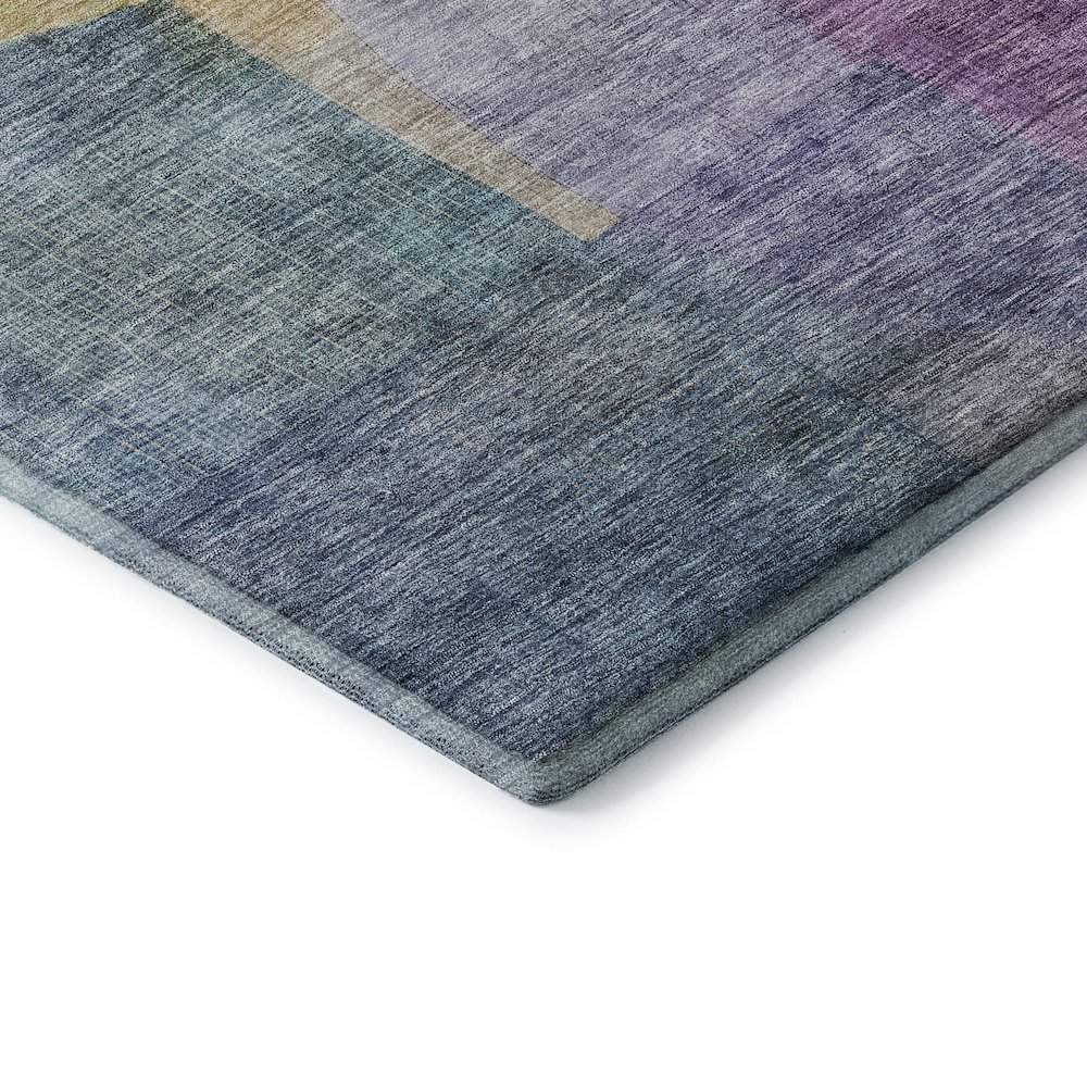 Premium Machine Washable Mayfield AMF1113 Blue 8' x 8' Round Rug. Picture 3