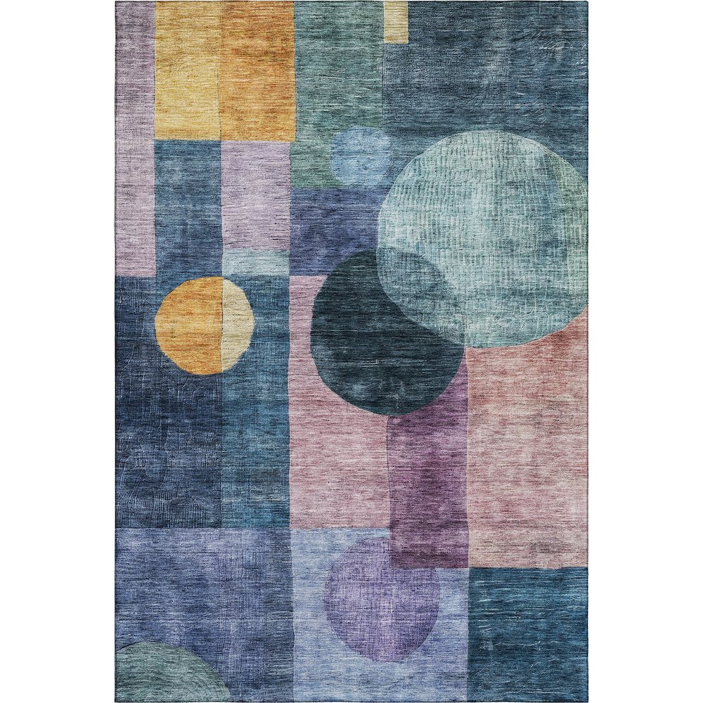 Premium Machine Washable Mayfield AMF1114 Blue 10' x 14' Rug. Picture 1
