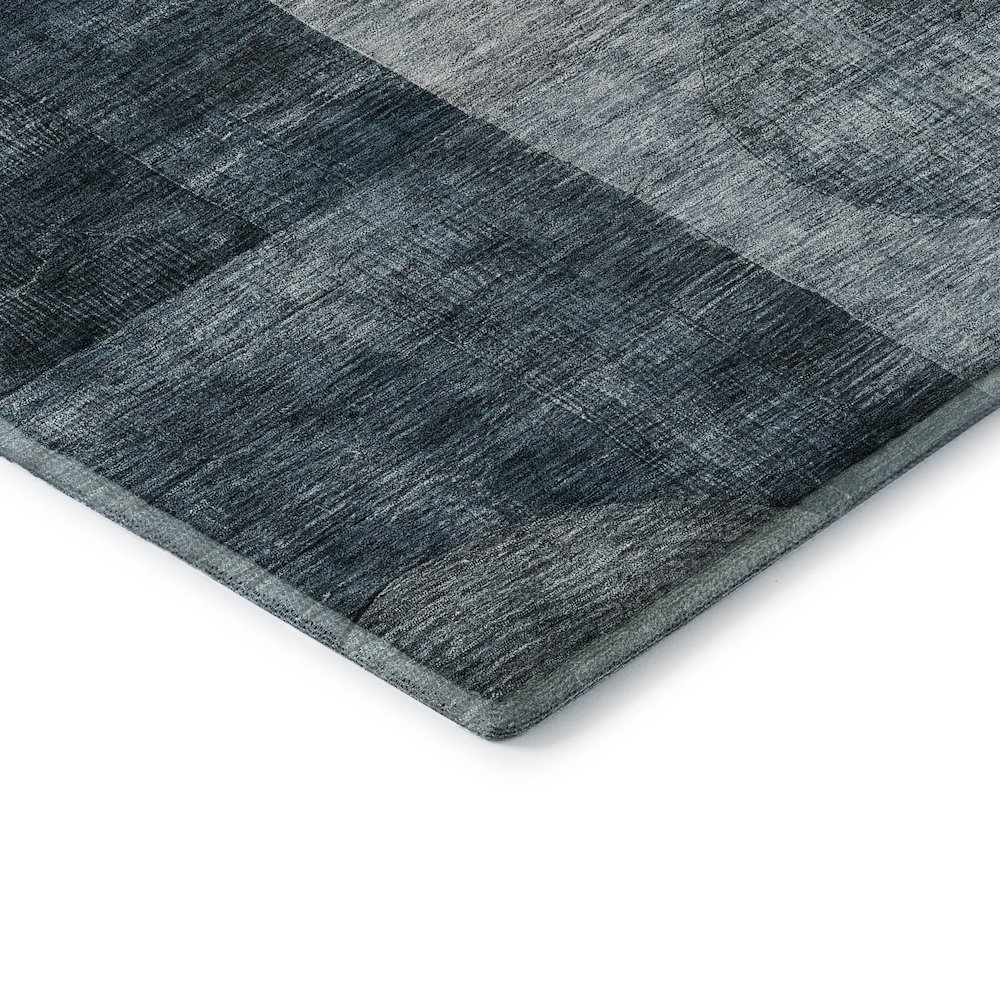 Premium Machine Washable Mayfield AMF1114 Teal 8' x 8' Round Rug. Picture 3