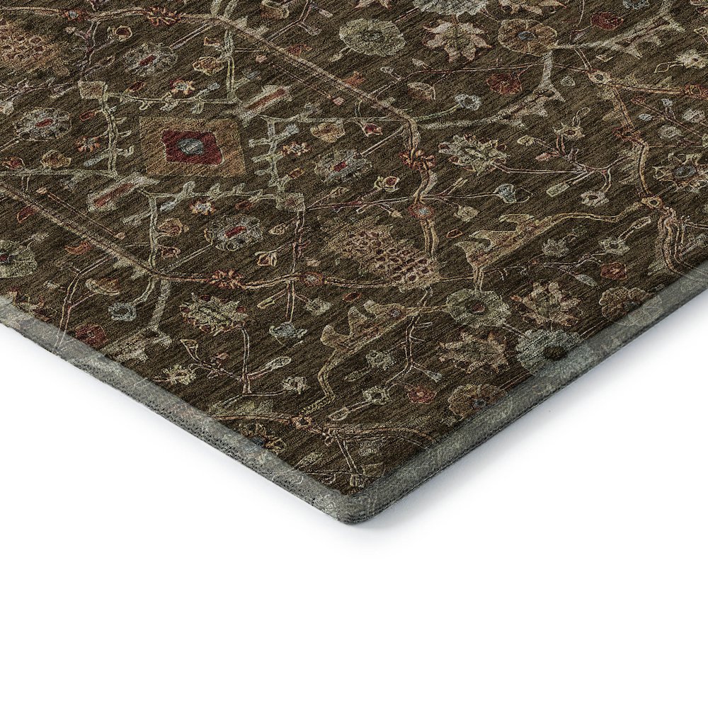 Premium Machine Washable Mayfield AMF1130 Chocolate 8' x 8' Round Rug. Picture 3