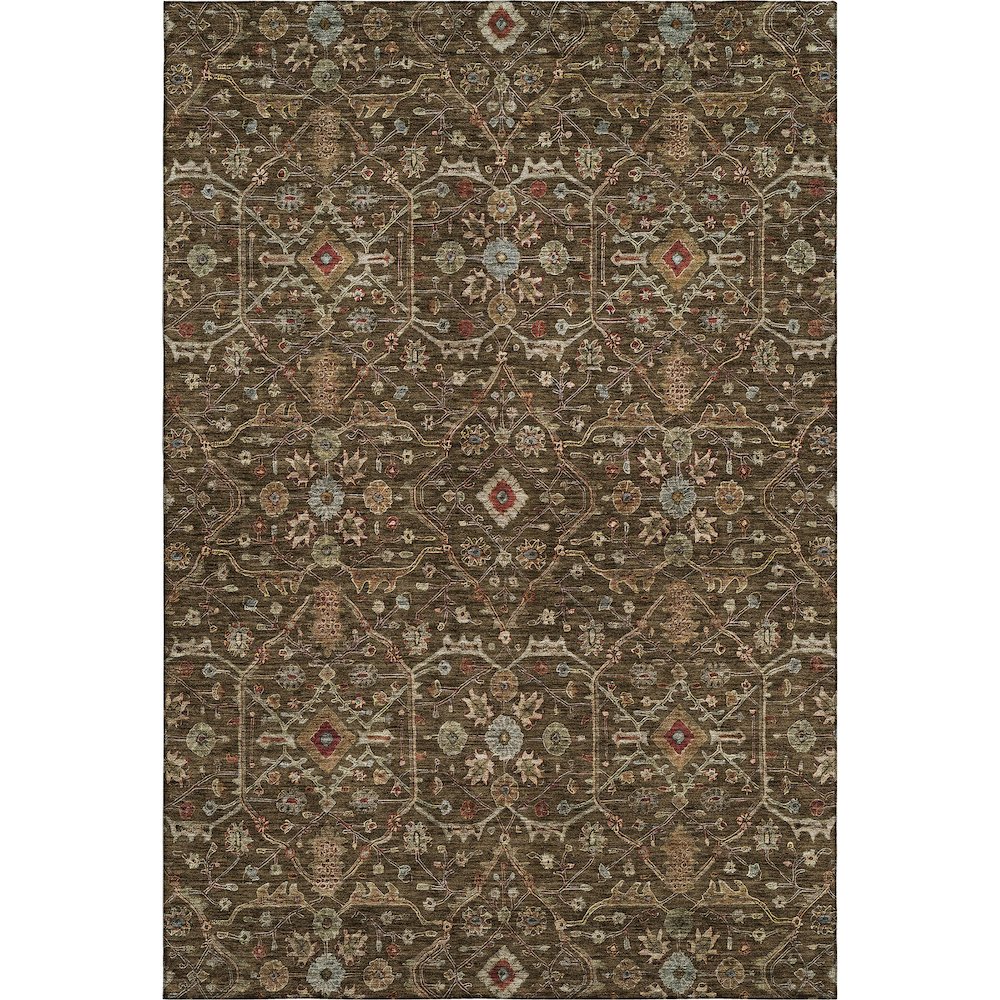 Premium Machine Washable Mayfield AMF1130 Chocolate 10' x 14' Rug. Picture 1