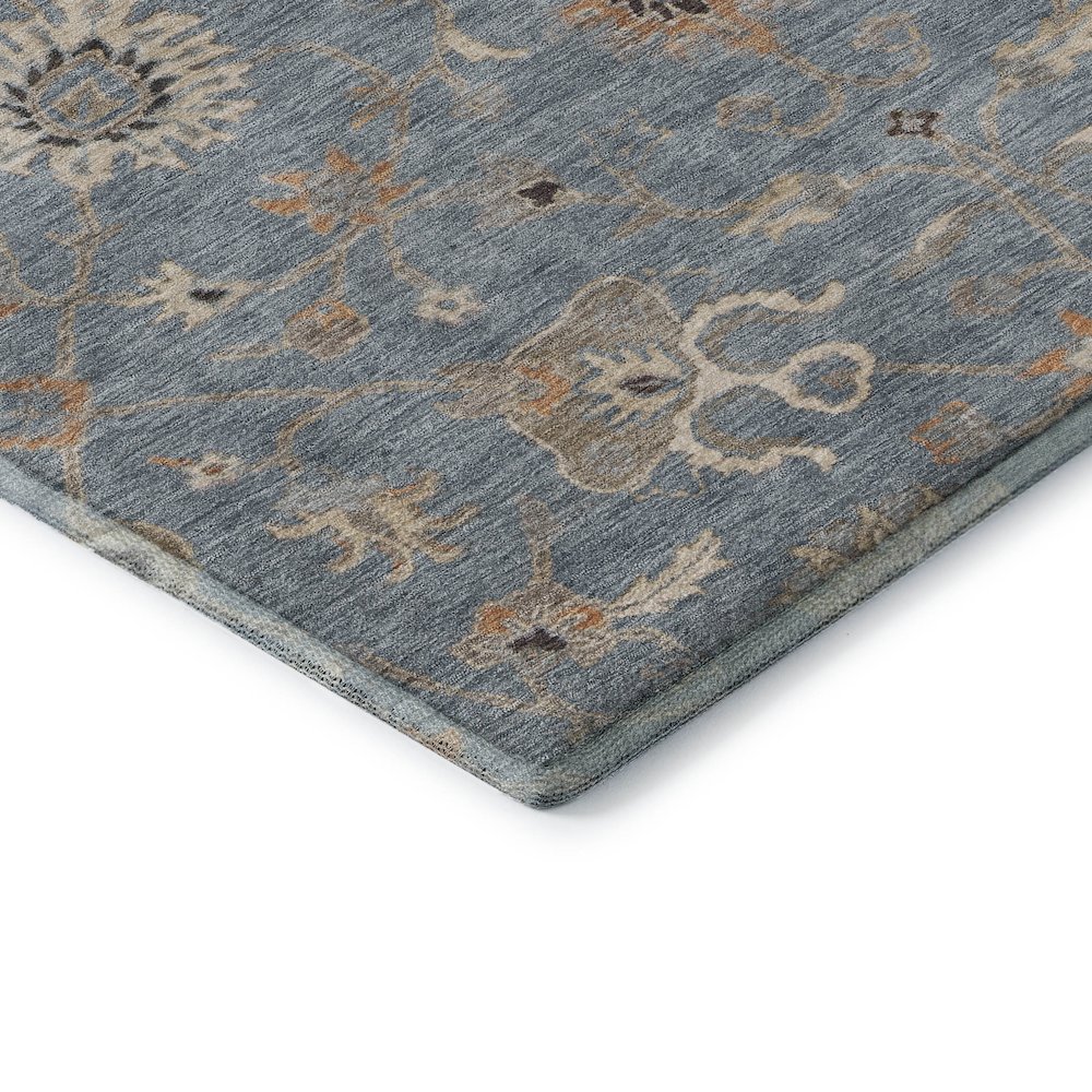 Premium Machine Washable Mayfield AMF1137 Denim 8' x 8' Round Rug. Picture 3
