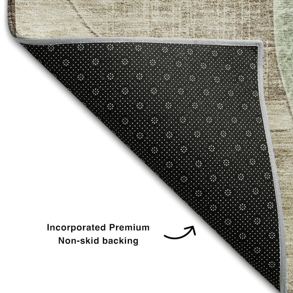 Premium Machine Washable Mayfield AMF1140 Aloe 8' x 8' Round Rug. Picture 2