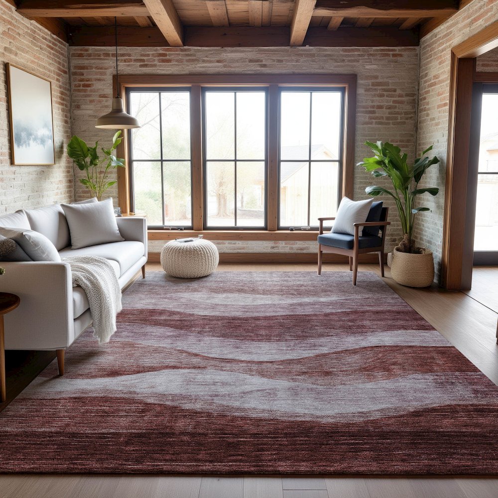 Premium Machine Washable Mayfield AMF1141 Blush 10' x 14' Rug. Picture 5