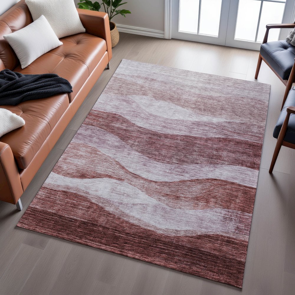 Premium Machine Washable Mayfield AMF1141 Blush 10' x 14' Rug. Picture 6