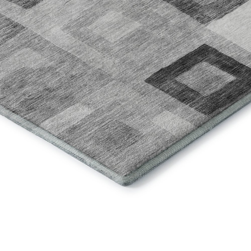 Premium Machine Washable Mayfield AMF1142 Gray 8' x 8' Round Rug. Picture 3