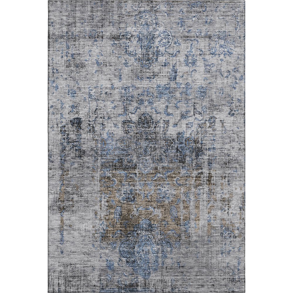 Premium Machine Washable Mayfield AMF1144 Blue 10' x 14' Rug. Picture 1