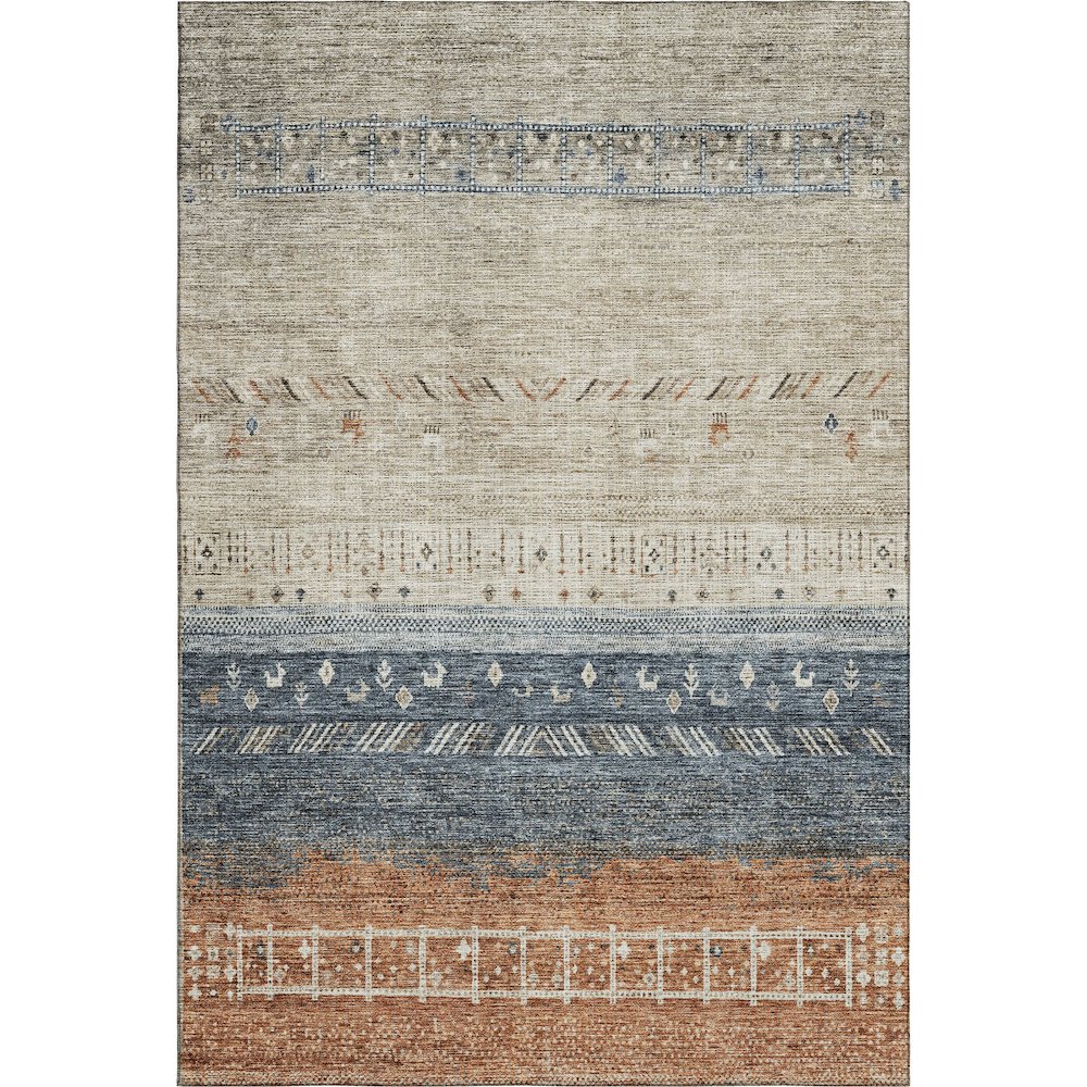 Premium Machine Washable Mayfield AMF1147 Brown 10' x 14' Rug. Picture 1