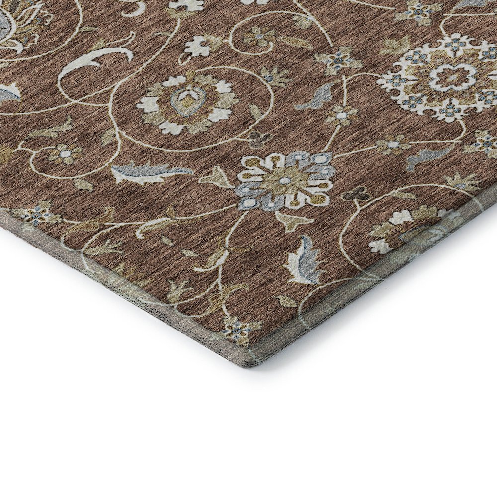 Premium Machine Washable Mayfield AMF1149 Paprika 8' x 8' Round Rug. Picture 3