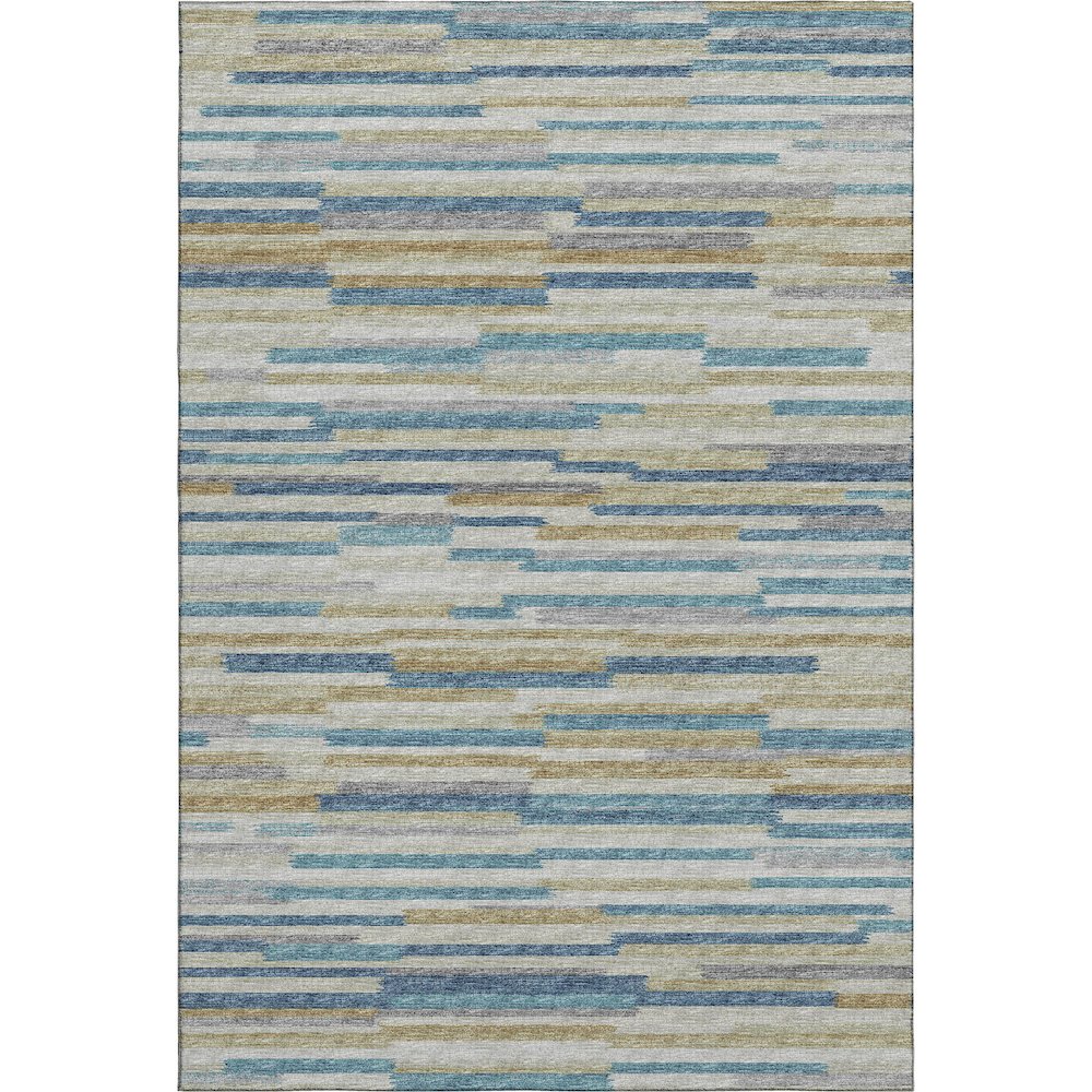 Premium Machine Washable Mayfield  Blue 10' x 14' Rug. Picture 1