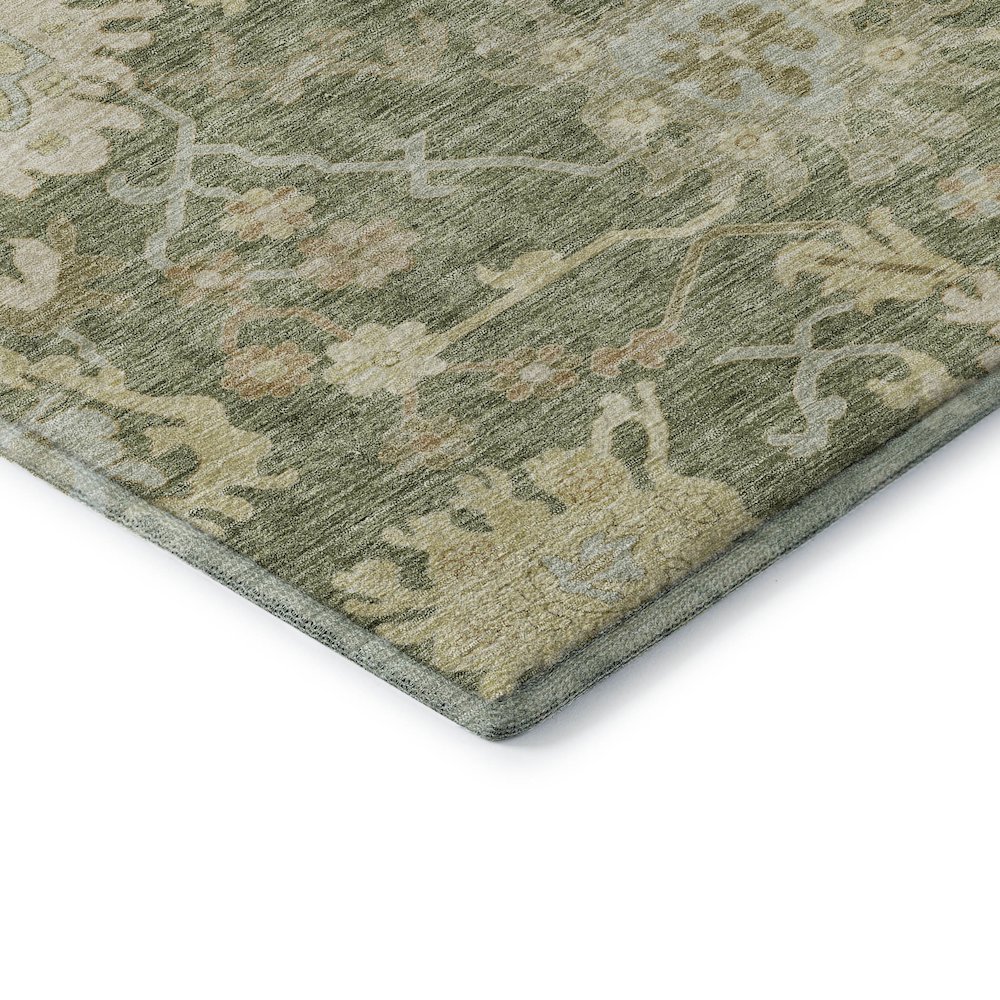 Premium Machine Washable Mayfield AMF1150 Aloe 8' x 8' Round Rug. Picture 3